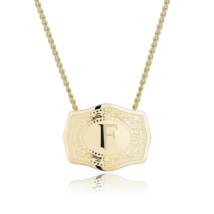CINDY™ - Sleek Initial Letter Pendant Necklace - MABEL LONDON