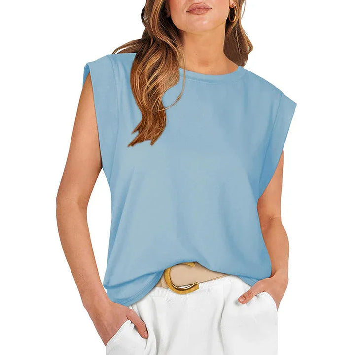 RAYANU™ – Lightweight Everyday Summer Cap Sleeve Top - MABEL LONDON