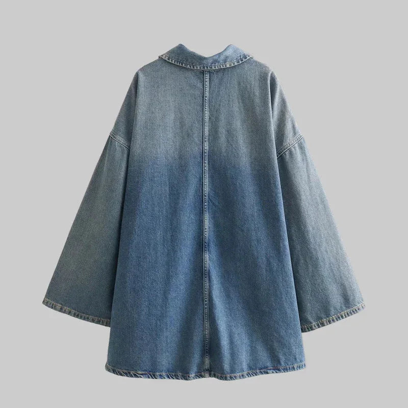 TWALYA™ - Vintage Half Zip Collared Long Sleeve Top - MABEL LONDON