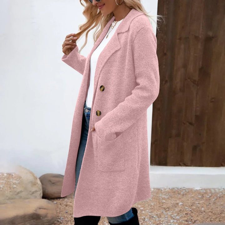 ZAHEKA™ - Casual Long Sleeve Mid Length Coat - MABEL LONDON
