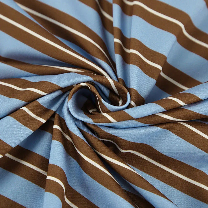 SCARLETT™ - Casual Oversized Striped Collared Top - MABEL LONDON