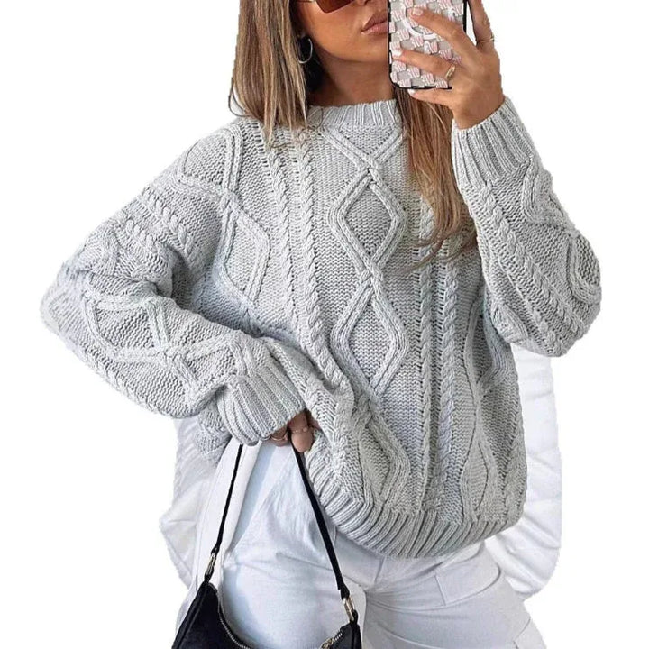 TONIA™ - Casual Oversized Long Sleeve Sweater - MABEL LONDON