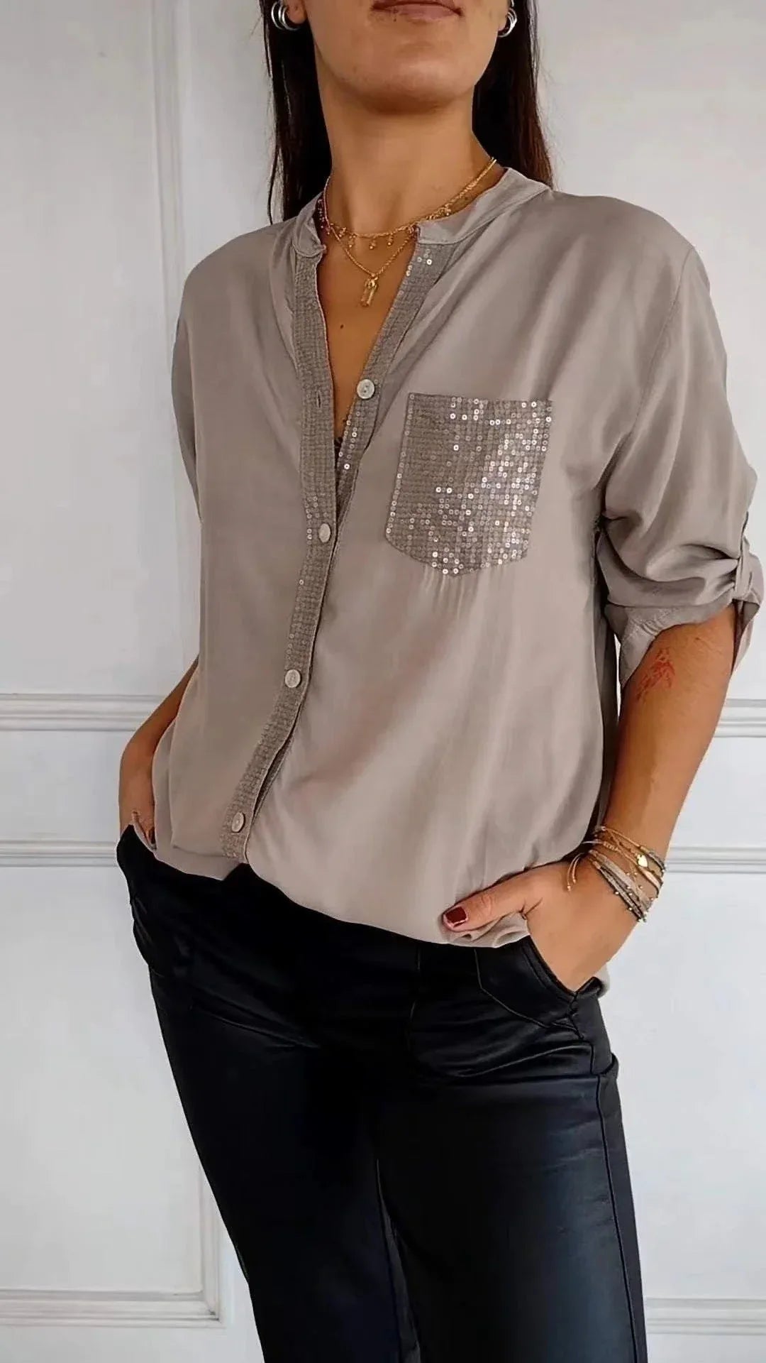 DANICA™ - Sequin Detailed Blouse - MABEL LONDON