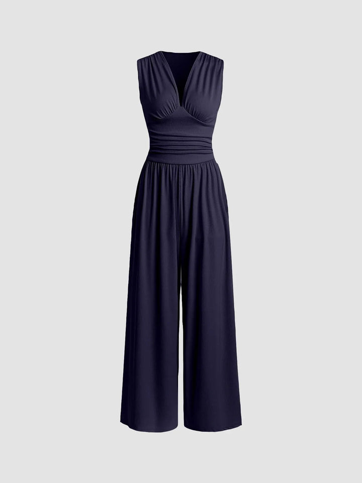 CHARITY – Chic Sleeveless Wide-Leg Jumpsuit - MABEL LONDON