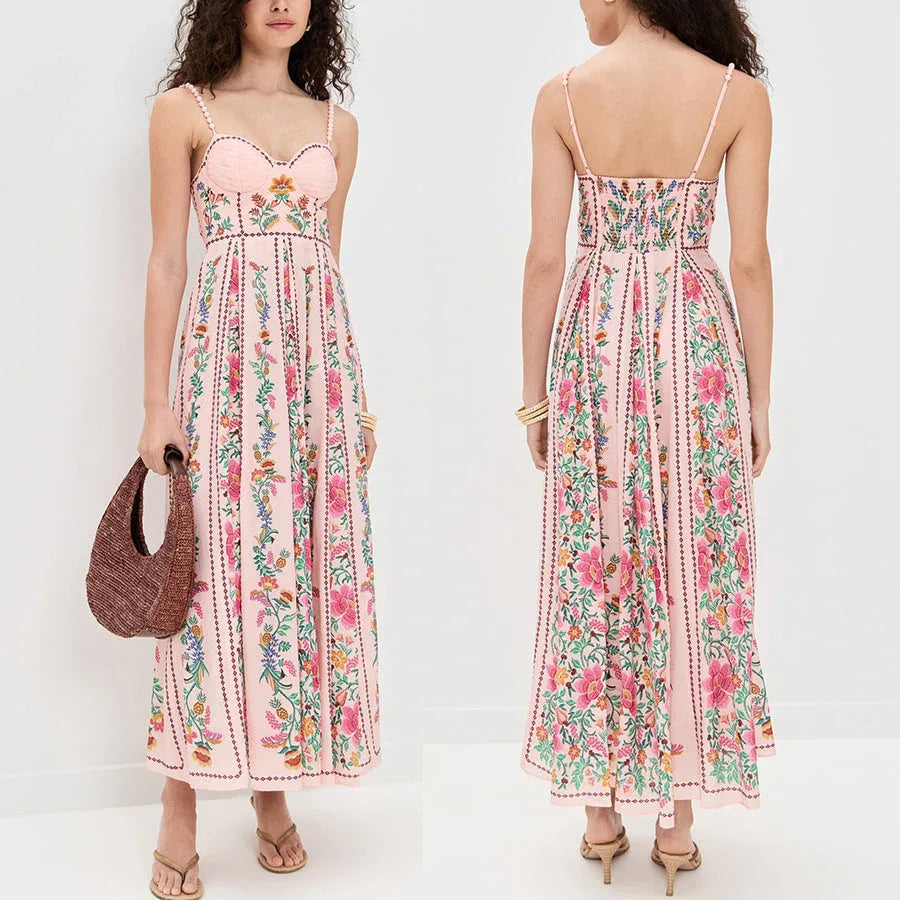 IDONNA™ – Classy Sleeveless Summer Floral Cami Maxi Dress - MABEL LONDON