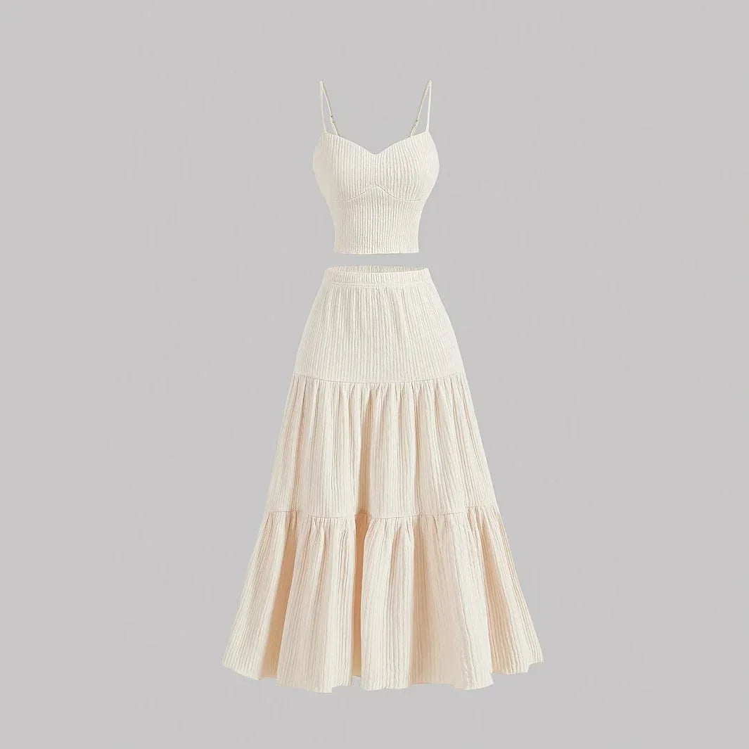 DALISAY™ – Chic A-line Crop and Skirt Co-ord - MABEL LONDON