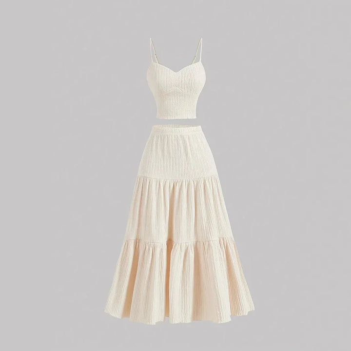 DALISAY™ – Chic A-line Crop and Skirt Co-ord - MABEL LONDON