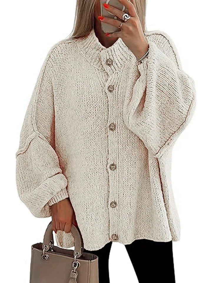 NOFIA™ - Cozy Button Down Long Sleeve Chunky Jacket - MABEL LONDON