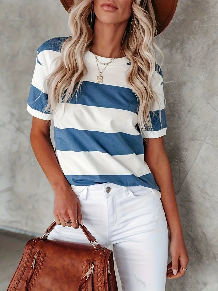 KAELY™ – Easygoing Classic Stripe Tee - MABEL LONDON