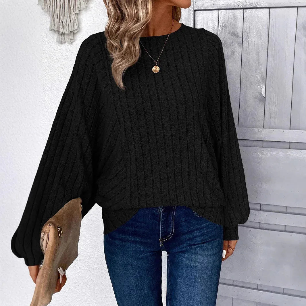 TIANA™ - Casual Loose Fit Long Sleeve Blouse - MABEL LONDON