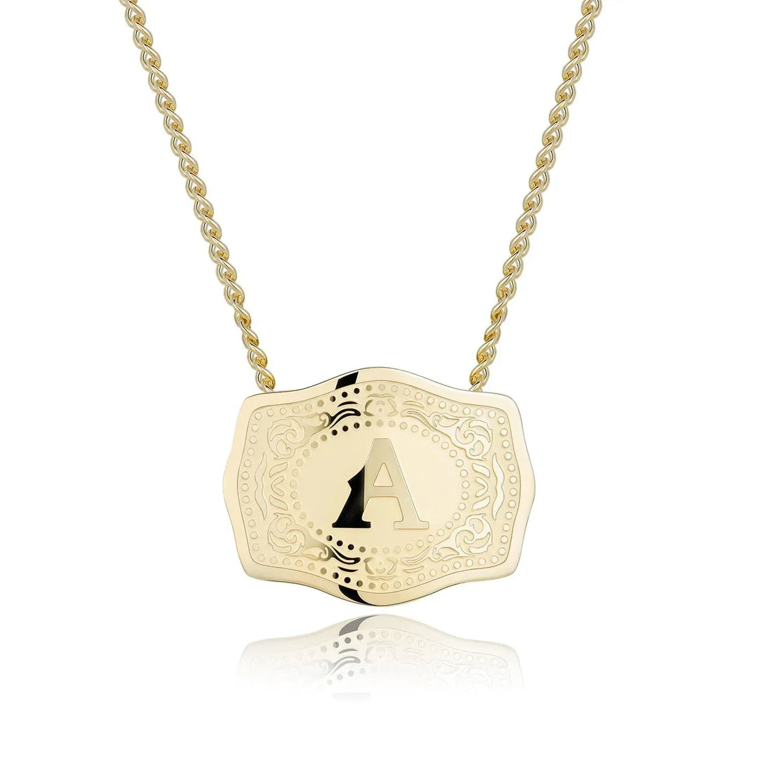 CINDY™ - Sleek Initial Letter Pendant Necklace - MABEL LONDON