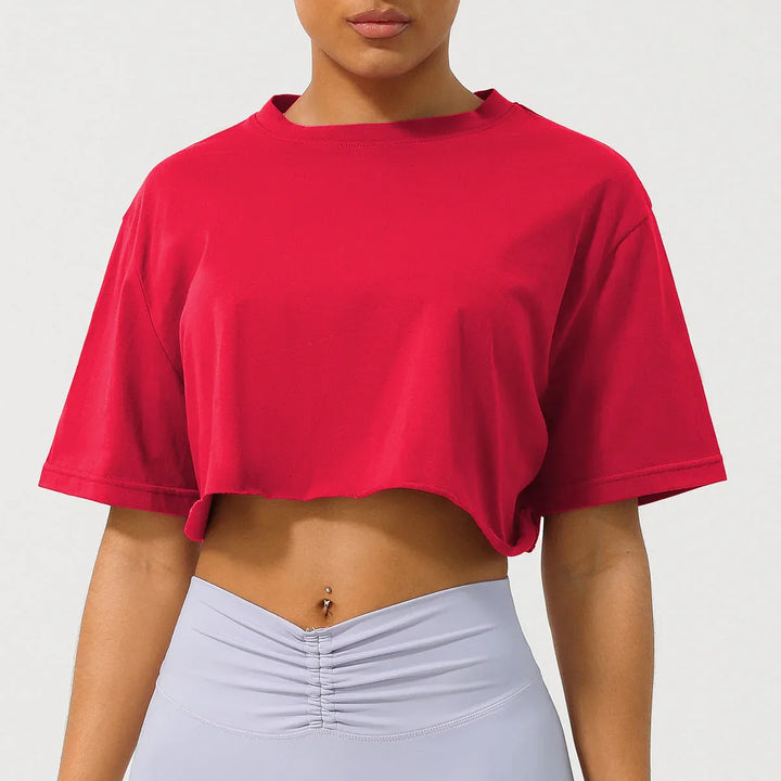 CASSIA™ – Relaxed Fit Crop Tee - MABEL LONDON