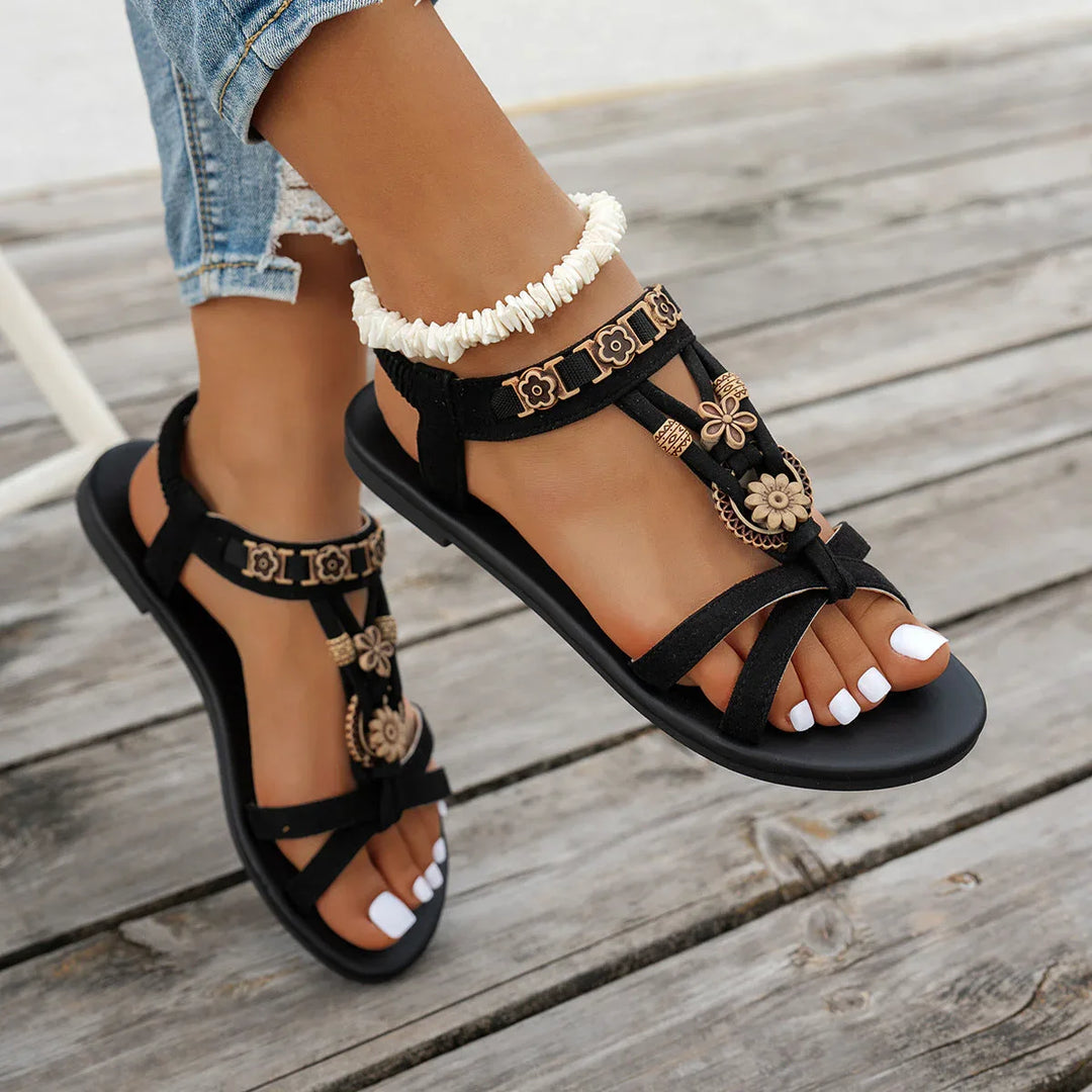 ZAVI™ – Chic Casual Strappy Summer Flats - MABEL LONDON