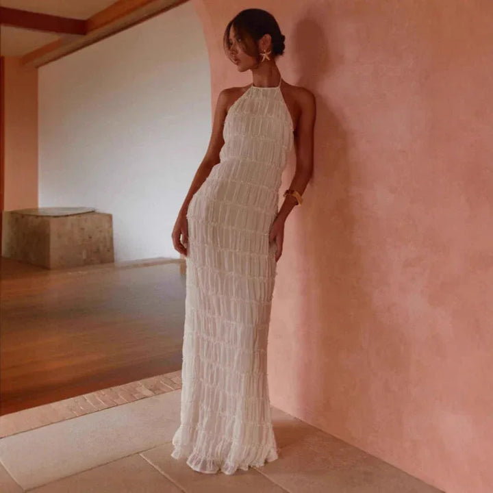 LUNET™ - Elegant Sleeveless Backless Bodycon Maxi Dress - MABEL LONDON