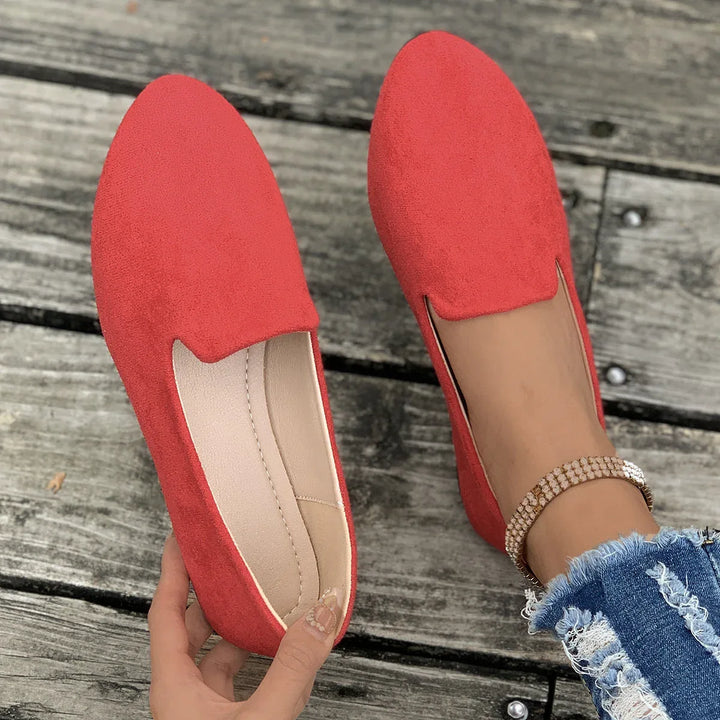 TARA™ - Simple Solid Color Pointed Toe Flat Shoes - MABEL LONDON