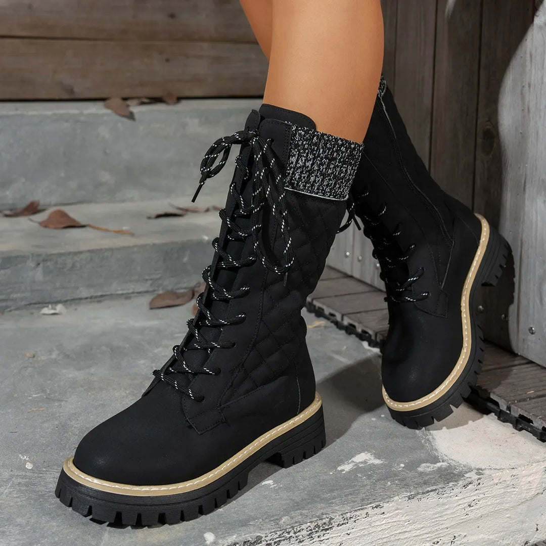 Ariana - Cosy Faux Fur-Lined Winter Boots - MABEL LONDON