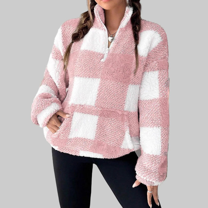 MAPLE™ - Cozy Plaid Fleece Pullover - MABEL LONDON
