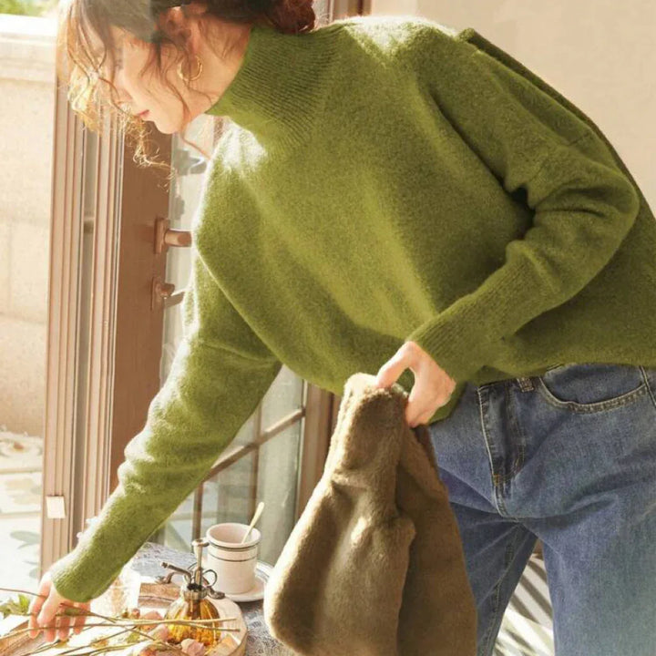 FISAL™ - Casual Turtle Neck Long Sleeve Sweater - MABEL LONDON