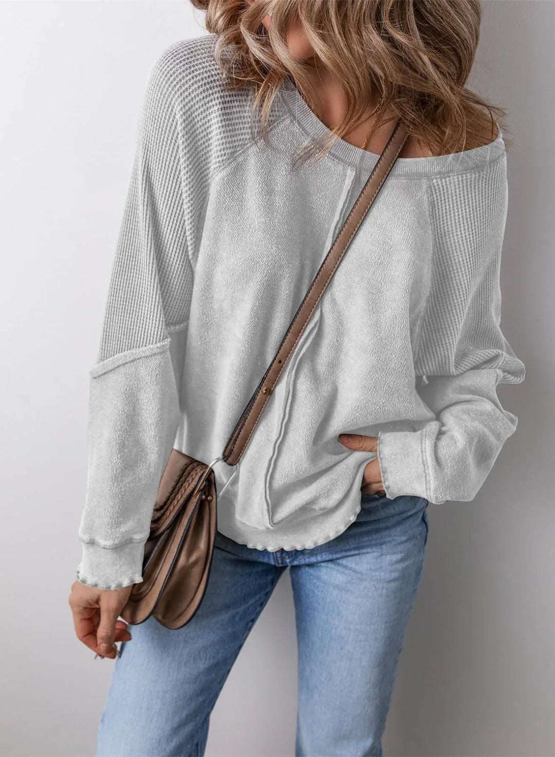 PRECIOUS™ - Casual Crew Neck Long Sleeve Sweatshirt - MABEL LONDON