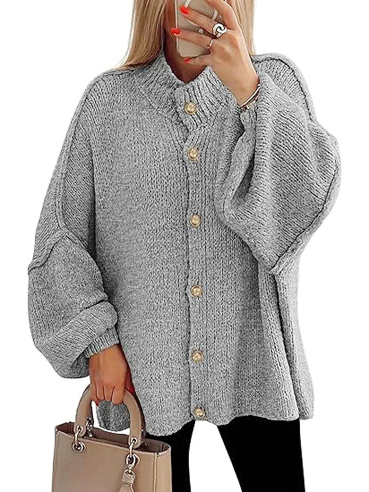 NOFIA™ - Cozy Button Down Long Sleeve Chunky Jacket - MABEL LONDON