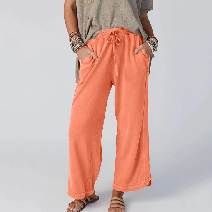 CHIPY™ - Vintage Wide Leg High Waist Pants - MABEL LONDON