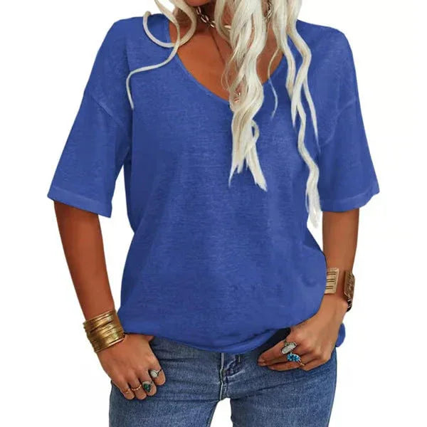 KRISANTA™ - Loose Lightweight Minimalist T-Shirt - MABEL LONDON