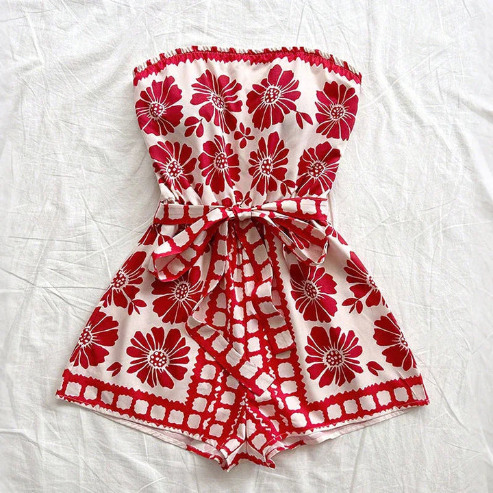 MAGNOLIA™ - Chic Summer Tube Top Short Jumpsuit - MABEL LONDON