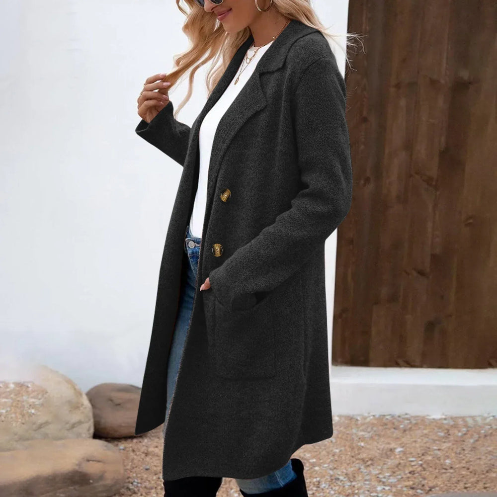 ZAHEKA™ - Casual Long Sleeve Mid Length Coat - MABEL LONDON