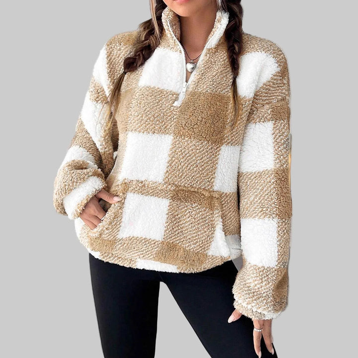 MAPLE™ - Cozy Plaid Fleece Pullover - MABEL LONDON