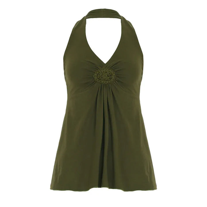 ELSATI™ – Casual Basic Halter Tank Top - MABEL LONDON