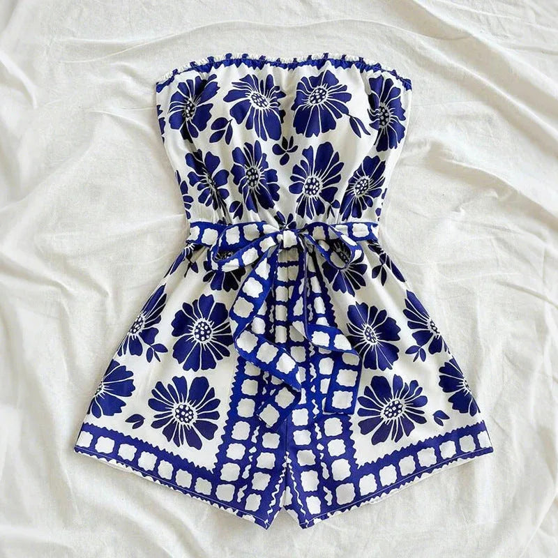 MAGNOLIA™ - Chic Summer Tube Top Short Jumpsuit - MABEL LONDON