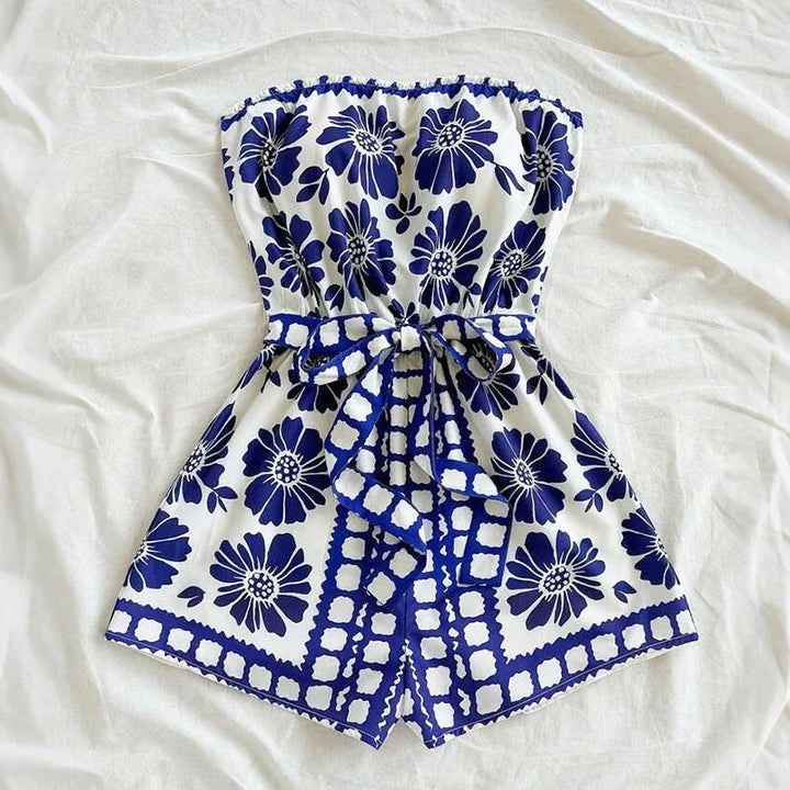 MAGNOLIA™ - Chic Summer Tube Top Short Jumpsuit - MABEL LONDON