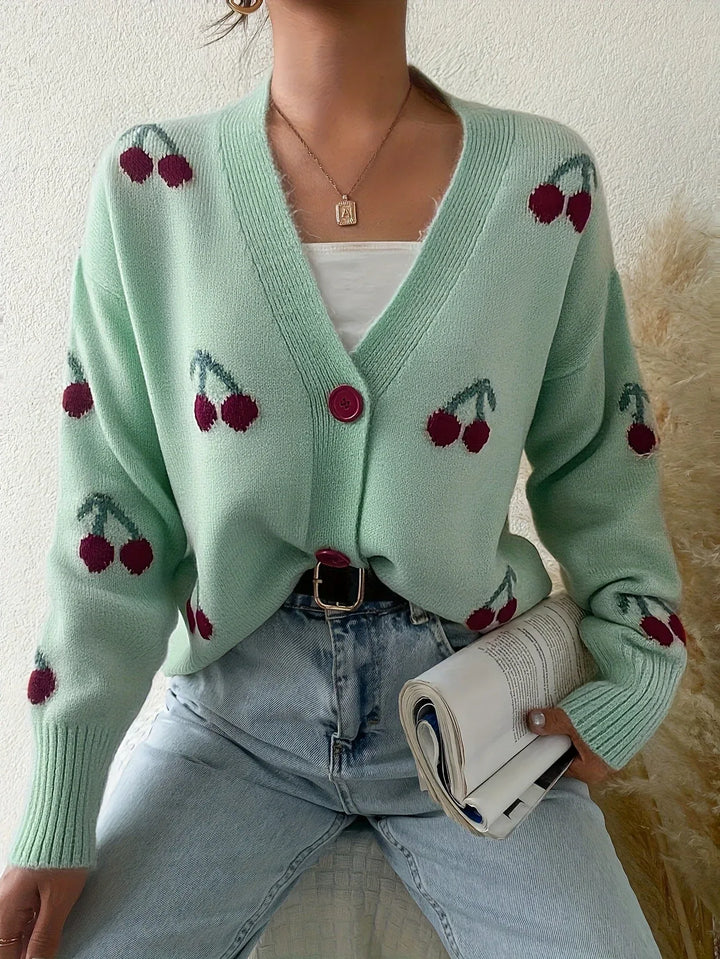 RAINA™ - Chic Button Front Long Sleeve Cardigan - MABEL LONDON