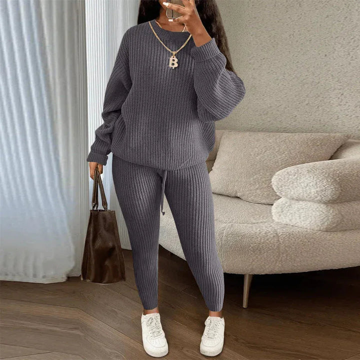 TAMA™ - Cozy Long Sleeve Sweater and Drawstring Pants Set - MABEL LONDON