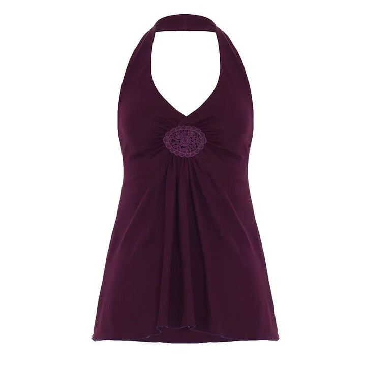 ELSATI™ – Casual Basic Halter Tank Top - MABEL LONDON