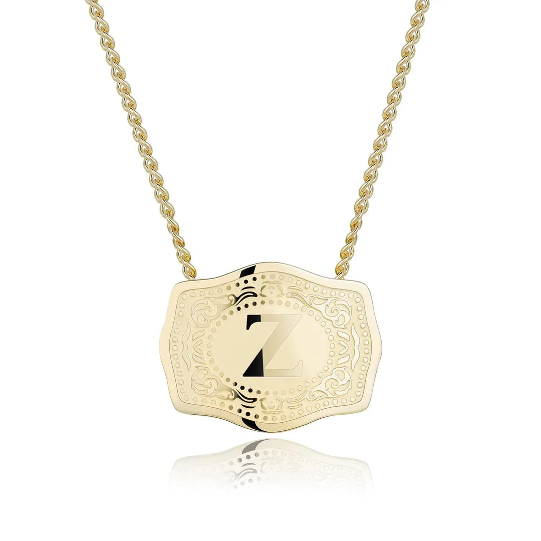 CINDY™ - Sleek Initial Letter Pendant Necklace - MABEL LONDON