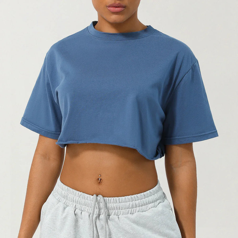 CASSIA™ – Relaxed Fit Crop Tee - MABEL LONDON