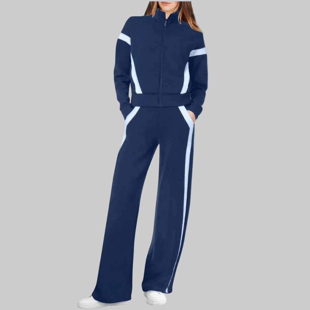 QASU™ - Casual Long Sleeve Top and Sweatpants Set - MABEL LONDON