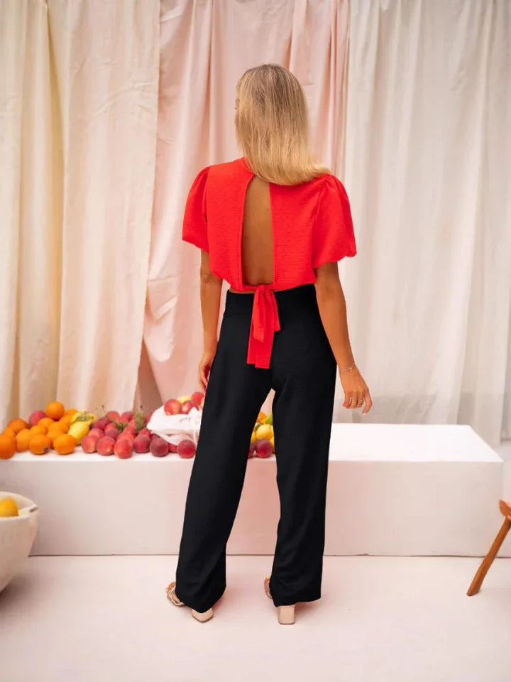 Lorena | Elegant Cropped Blouse - MABEL LONDON