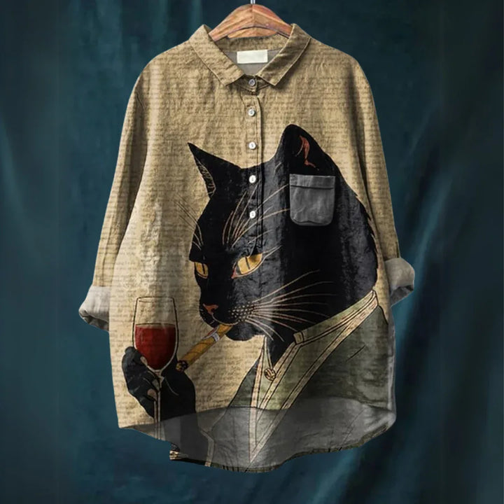LUCIA™ - Cat Art Shirt - MABEL LONDON