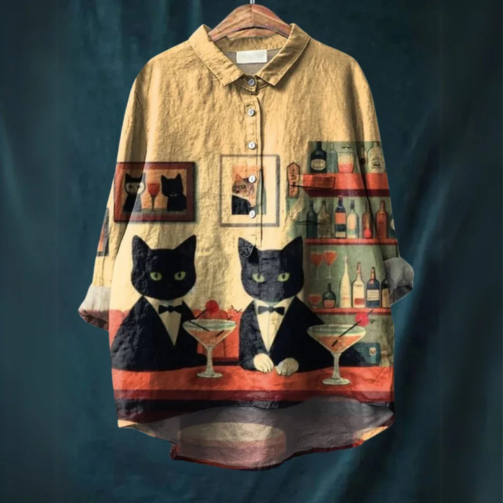 LUCIA™ - Cat Art Shirt - MABEL LONDON