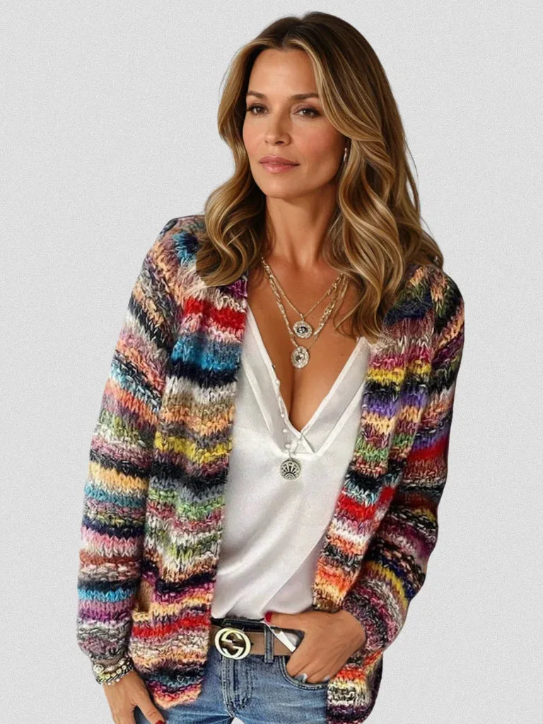 ISA VIBRANT LAYERS CARDIGAN - MABEL LONDON
