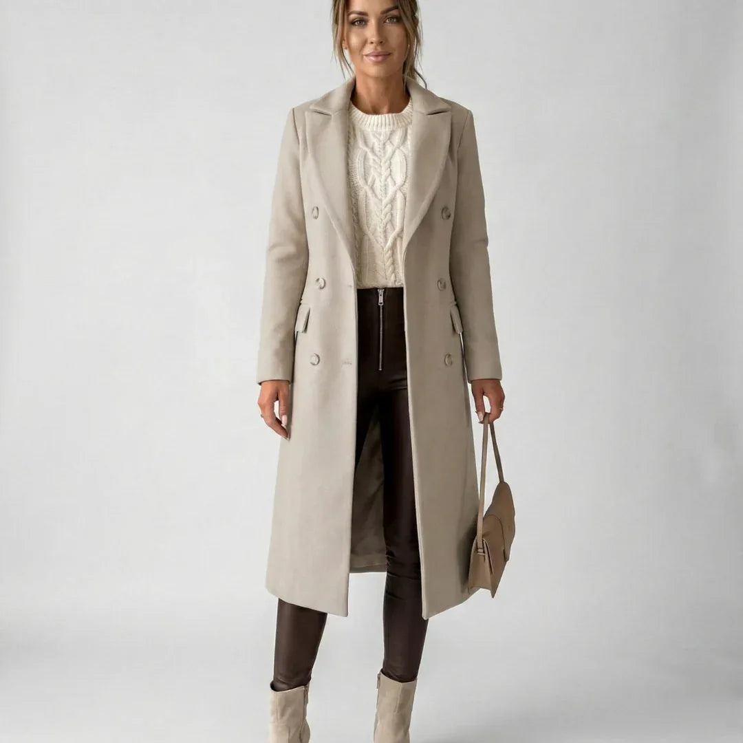 Hazel - Elegant Longline Coat - MABEL LONDON