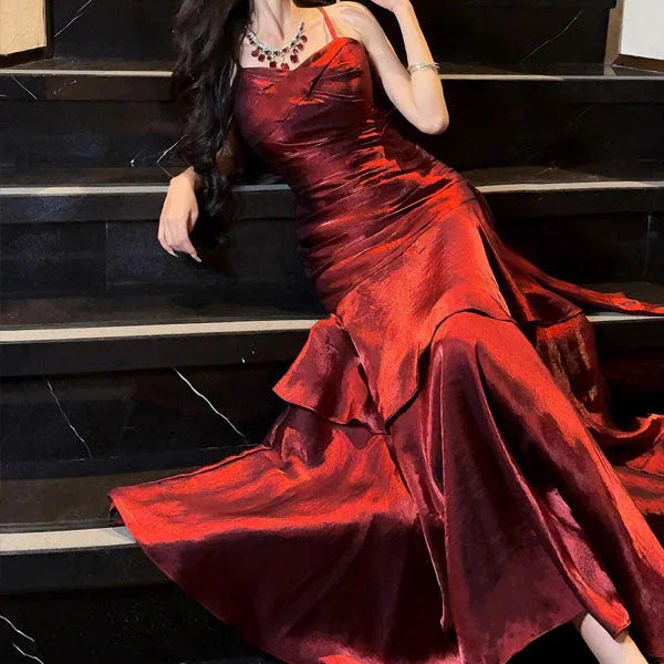 VIANNE™ - Glamorous Ruffled Maxi Dress - MABEL LONDON