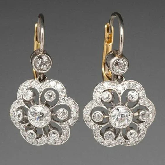 Mandala Vintage Crystal Earrings - MABEL LONDON