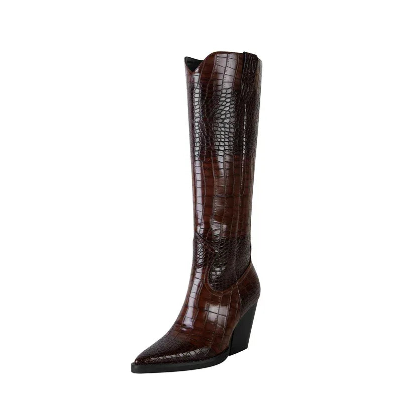 Westline Leather Boots - MABEL LONDON