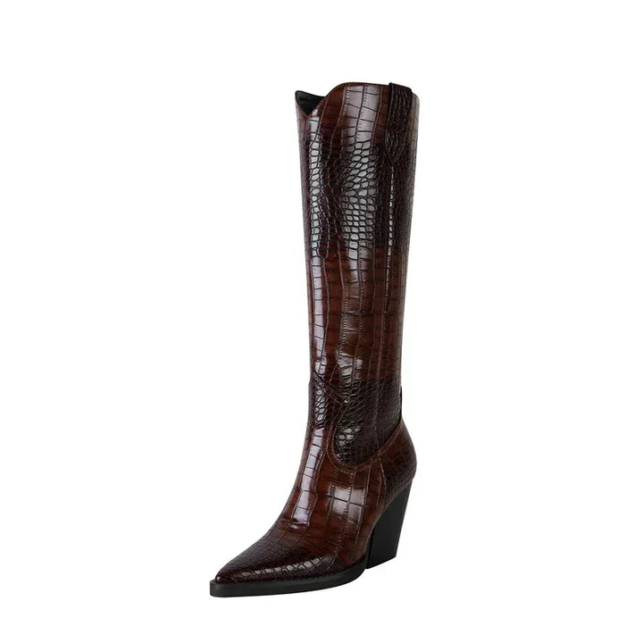 Westline Leather Boots - MABEL LONDON