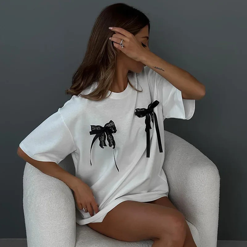 TALIE™ – Cute & Comfy Bow Tee - MABEL LONDON