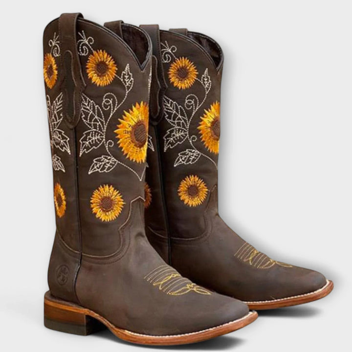 Zyrelle | Western Suede Cowboy Boots - MABEL LONDON