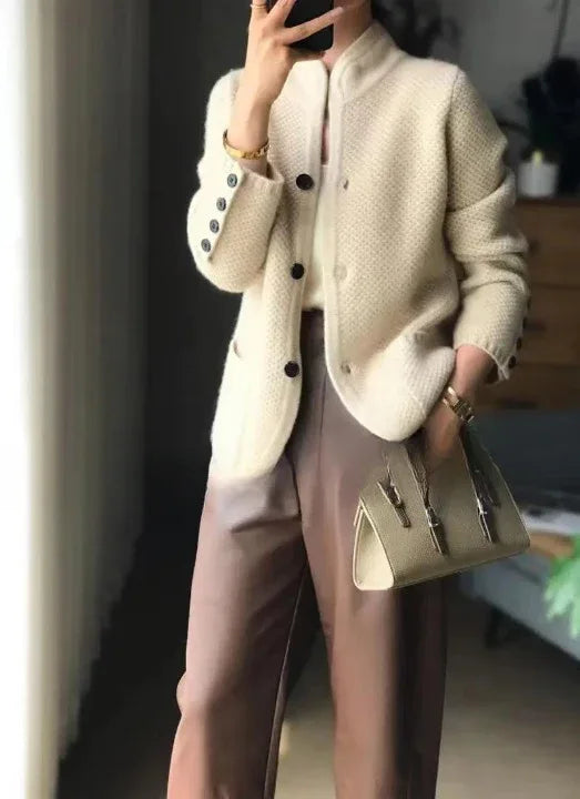 Talyra | Women’s Pure Cashmere Wool Jacket - MABEL LONDON